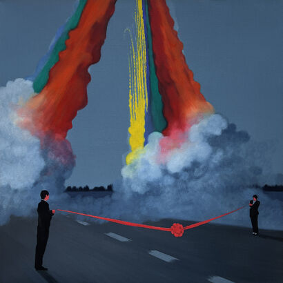 Daytime Fireworks - a Paint Artowrk by Haibo Yin